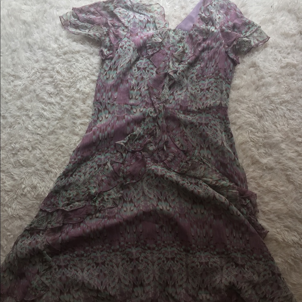 RARE Sundance 100% Silk Boho Chic Midi Maxi Summer Flow Anthropologie Dress